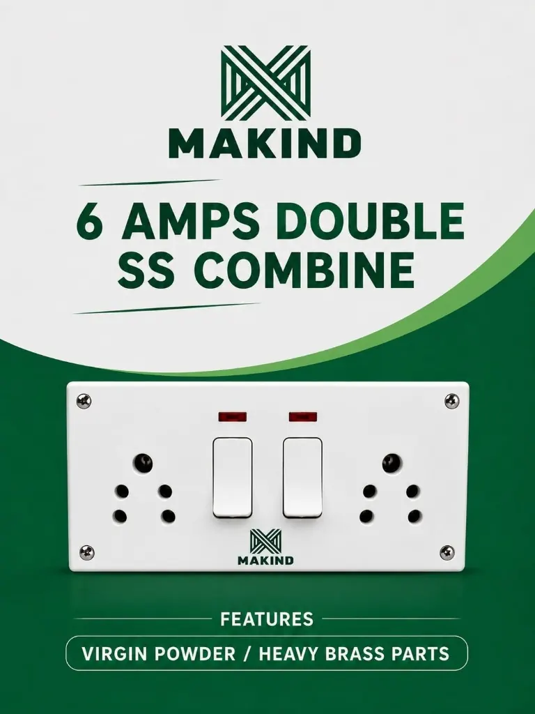 MAKIND 3in1 SS Combined with 5 Yards Wire — India manufacturer export electrical